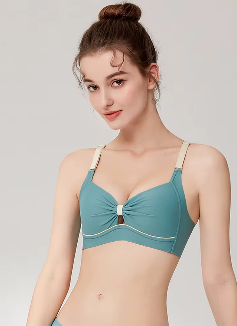 Gathered together  collection paired with anti sagging bra without steel ring