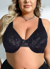 Plain Floral Lace Ultra Thin Breathable Bra