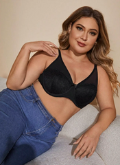 Letter Print Mesh Underwear Breathable Bra