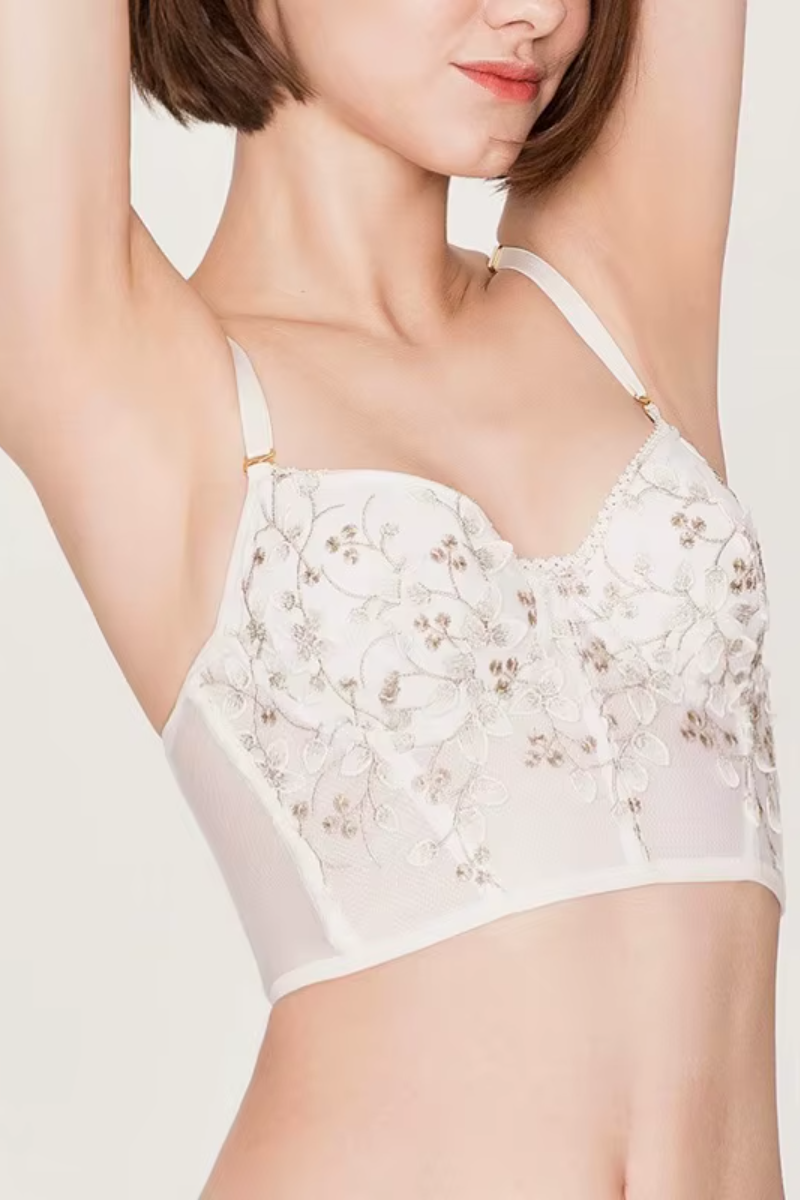 Embroidery Lace Soft Rubber Bra And Panty Soutine Gorge Corset
