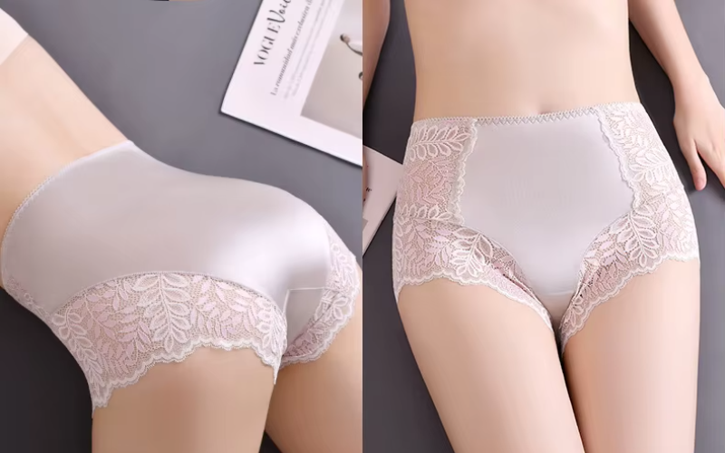 Intimates Seamless High Waist Ice Silk Comfort Lace Panties