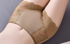 Intimates Seamless High Waist Ice Silk Comfort Lace Panties
