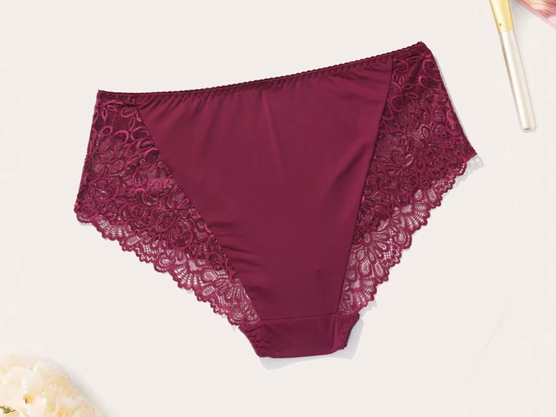 Big Size Lace Underwear Breathable Plain Underpants