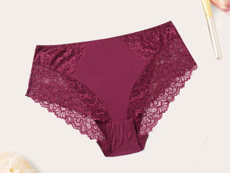 Big Size Lace Underwear Breathable Plain Underpants