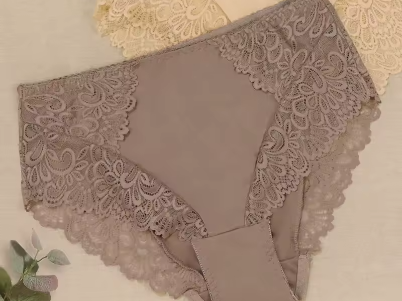 Big Size Lace Underwear Breathable Plain Underpants