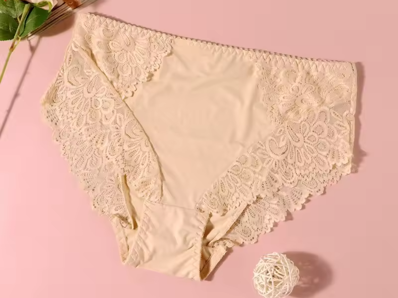 Big Size Lace Underwear Breathable Plain Underpants