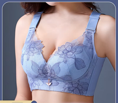 Adjustable Flower embroidery Wireless Push up Lingerie Bras