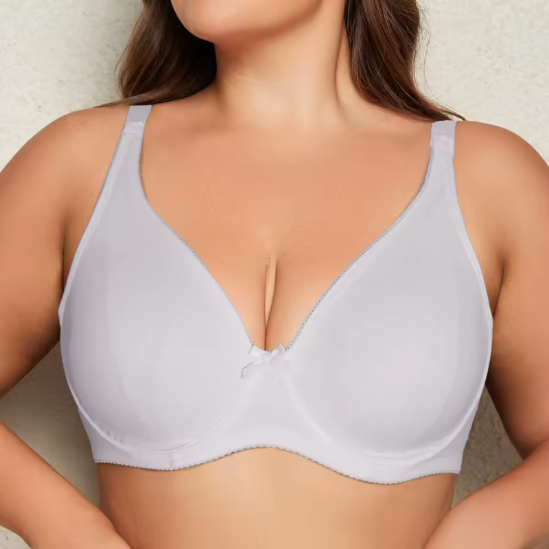 Wire Unlined Thin Breathable Plus Size Bra
