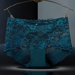 Middle Waist Lace Embroidery Comfort Intimates Breathable Underpants
