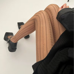 Super Elastic Spring Autumn Striped Stockings