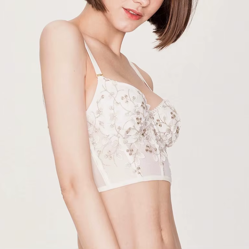 Embroidery Lace Soft Rubber Bra And Panty Soutine Gorge Corset