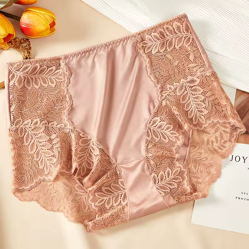 Intimates Seamless High Waist Ice Silk Comfort Lace Panties
