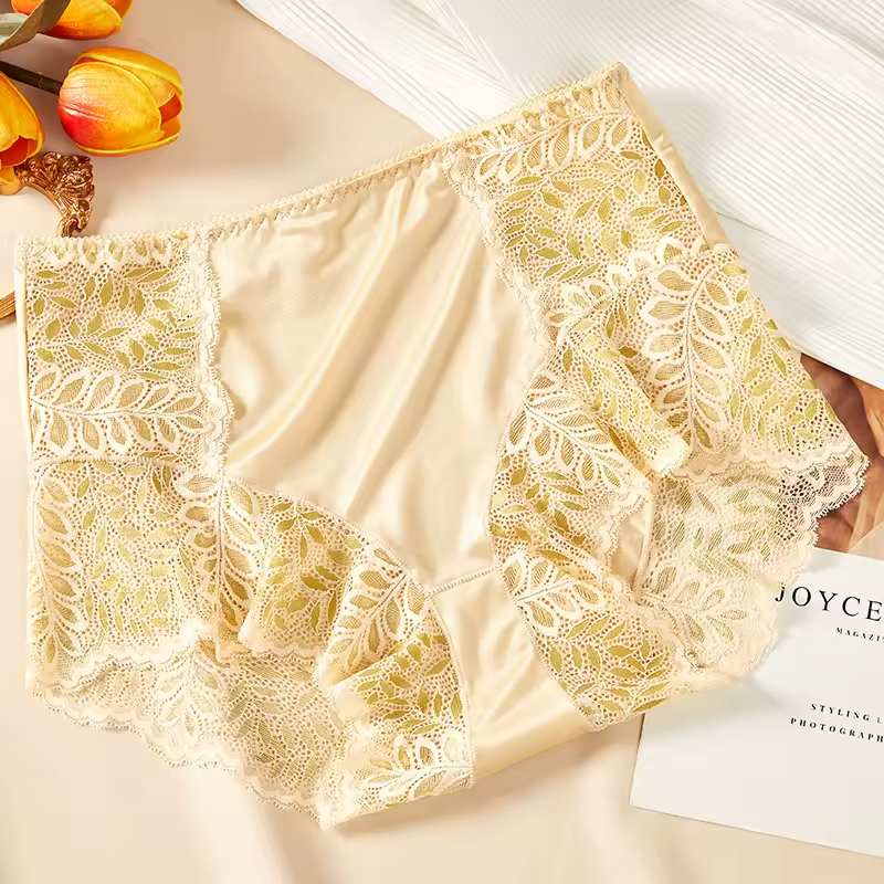 Intimates Seamless High Waist Ice Silk Comfort Lace Panties