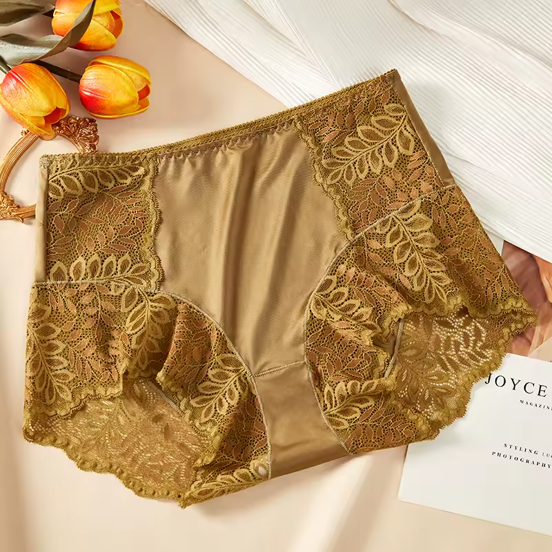 Intimates Seamless High Waist Ice Silk Comfort Lace Panties
