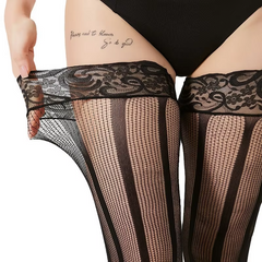 Striped Silicone Anti Slip Long  Stockings