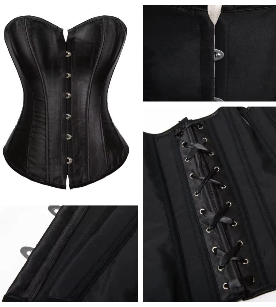 Classic Clubwear Bustier Gothic Satin Party Corset