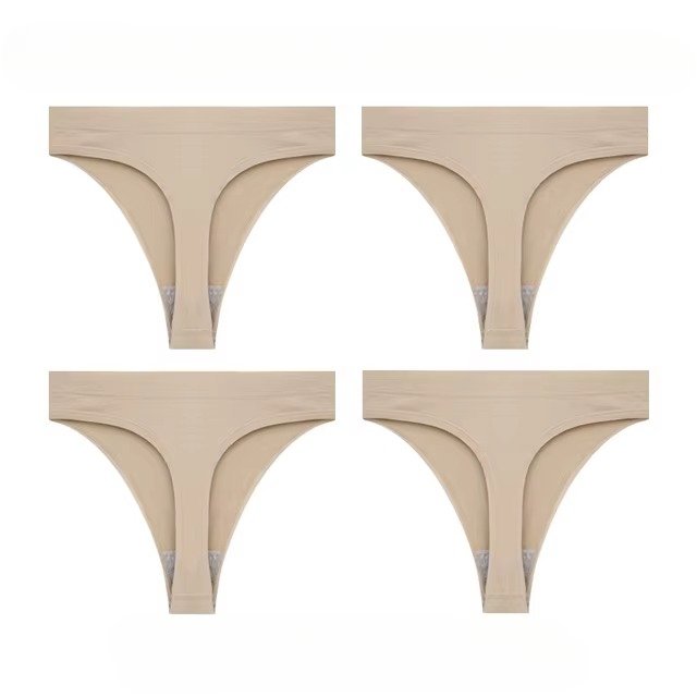 Lingerie Low-waist G String Thong Breathable Comfort Intimates 4Pcs Panties