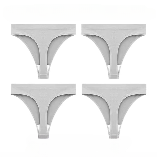 Lingerie Low-waist G String Thong Breathable Comfort Intimates 4Pcs Panties