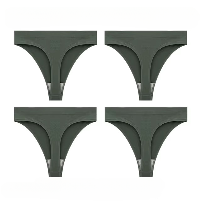 Lingerie Low-waist G String Thong Breathable Comfort Intimates 4Pcs Panties