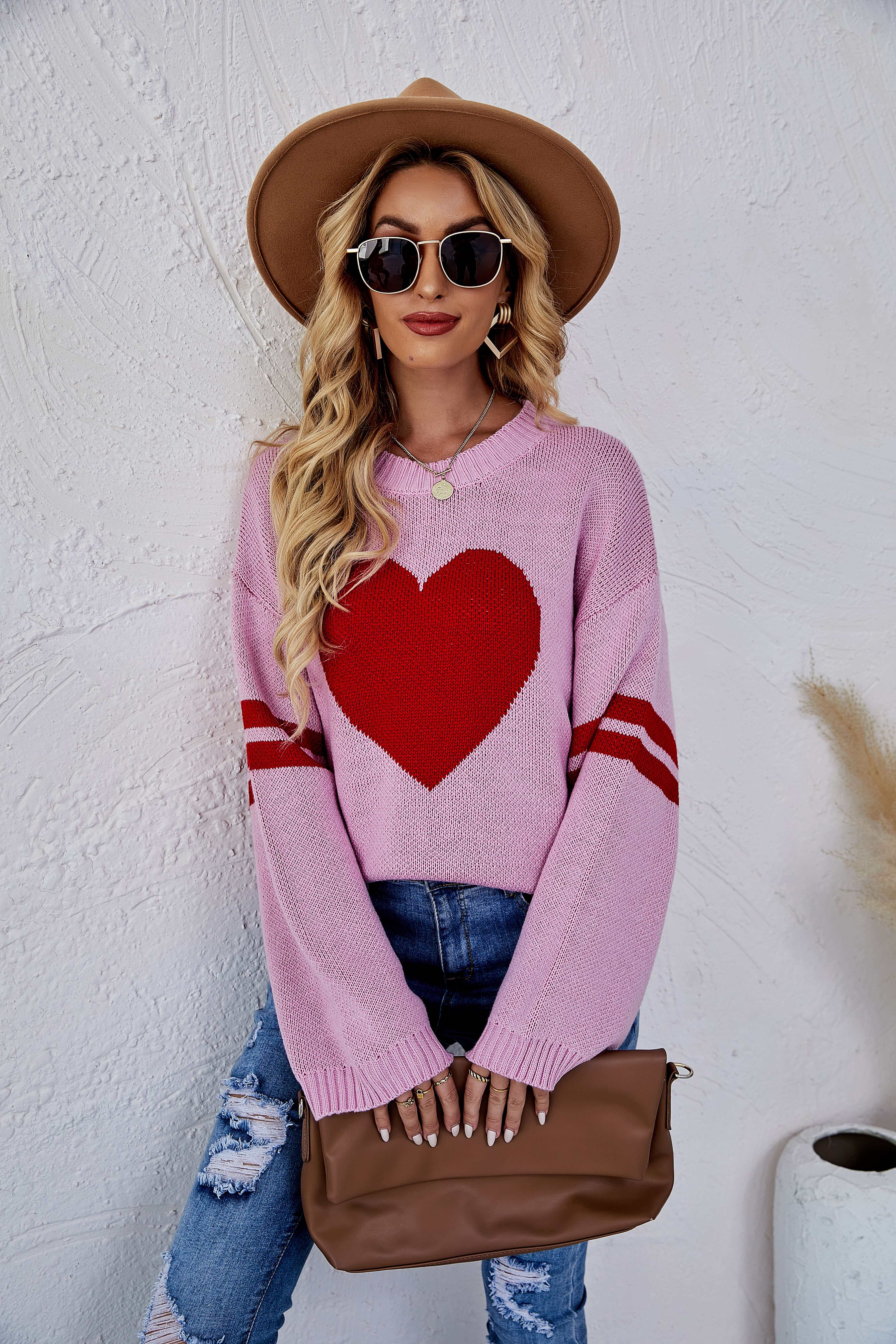 Heart To Heart Pullover Knit Sweater