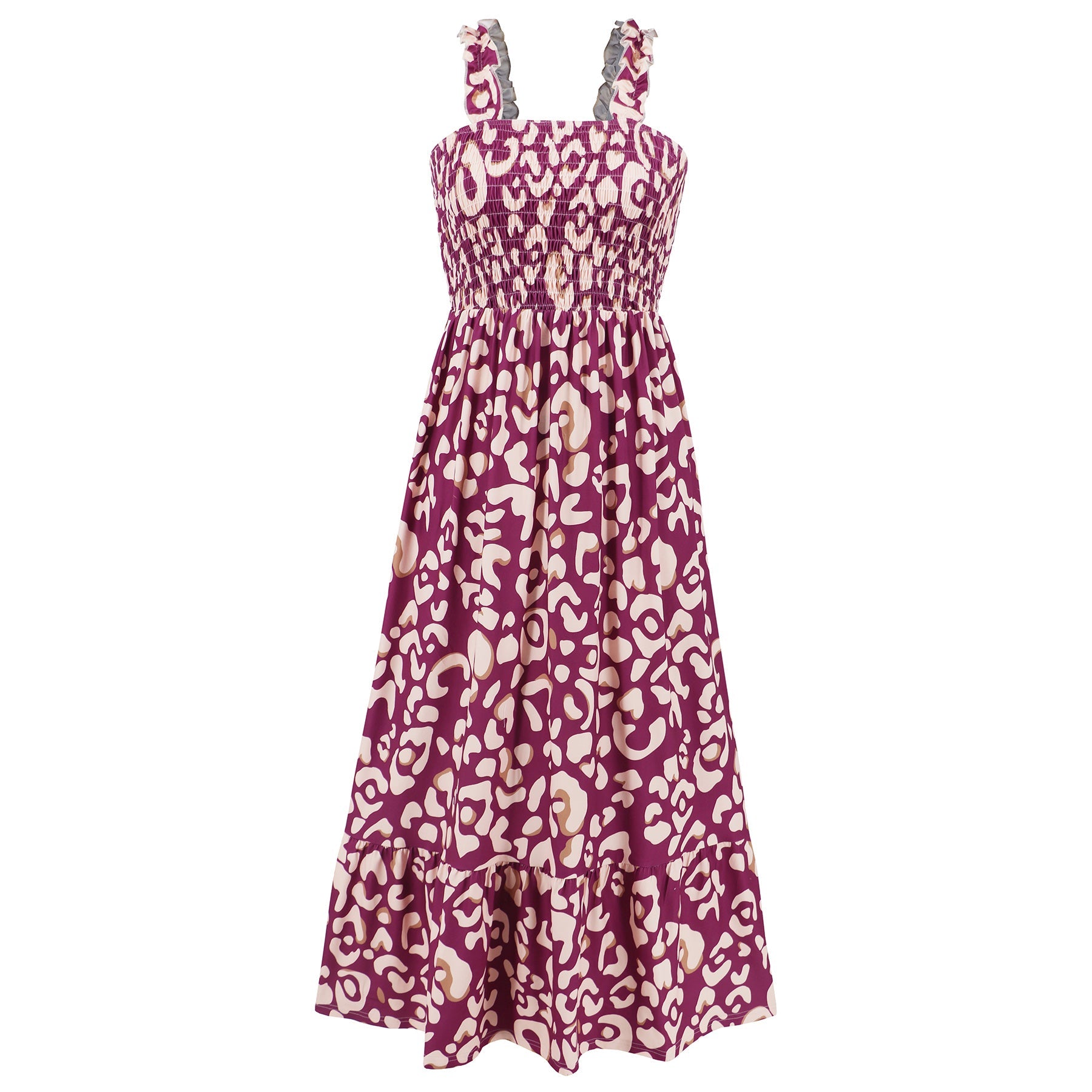 Rylee Strappy Printed Maxi Dress - Purple