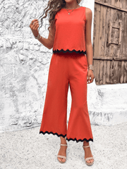 Fresh Breeze Cotton Matching Set - Red