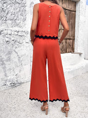 Fresh Breeze Cotton Matching Set - Red