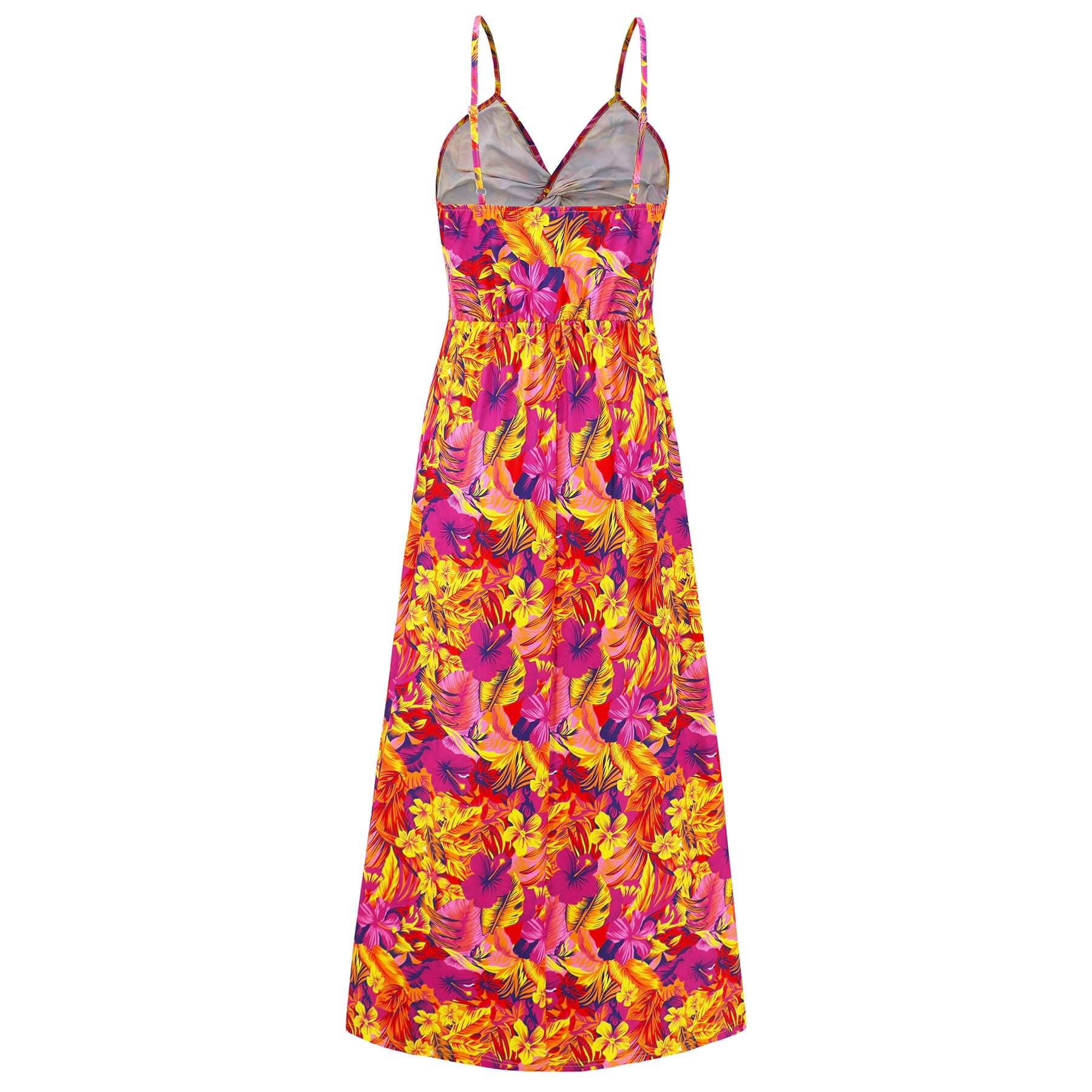 Cynthia Floral V-Neck Boho Maxi Dress - Rose