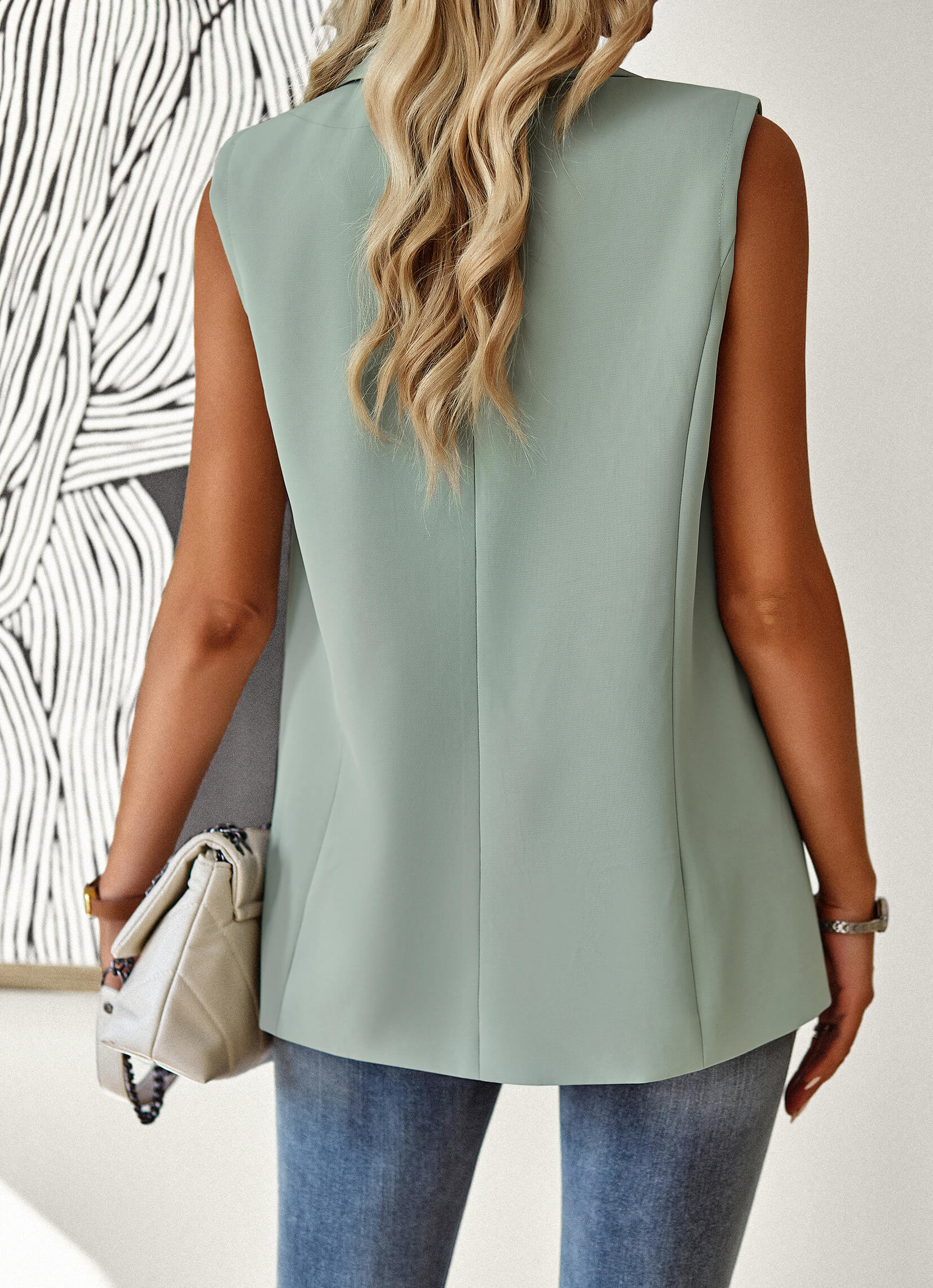 Radford Blazer Vest - Sage
