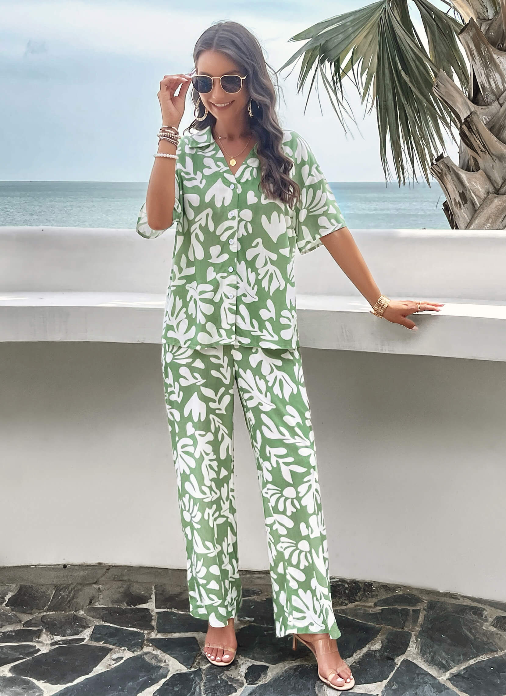 Beach Vacation Matching Set - Sage