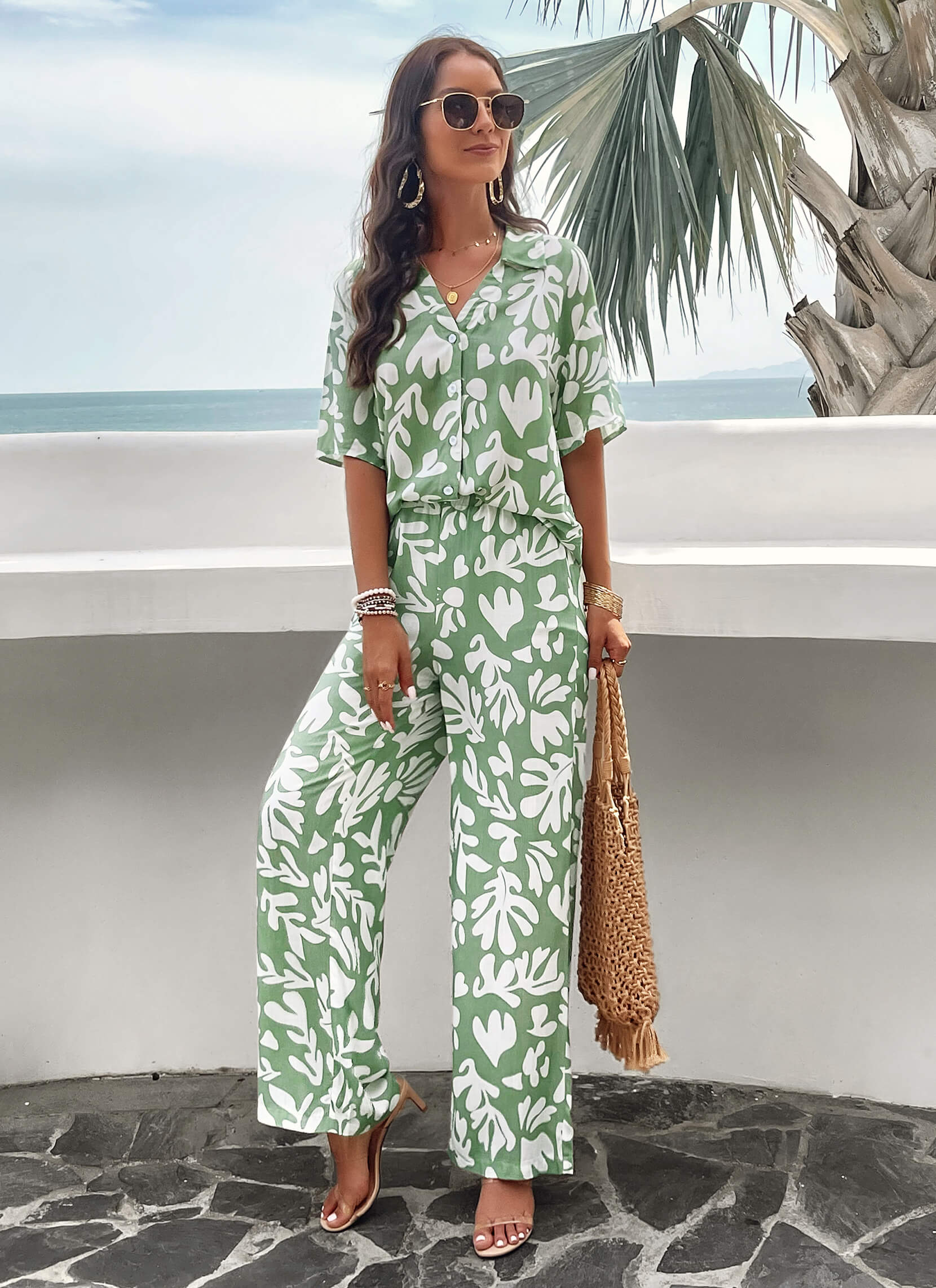Beach Vacation Matching Set - Sage