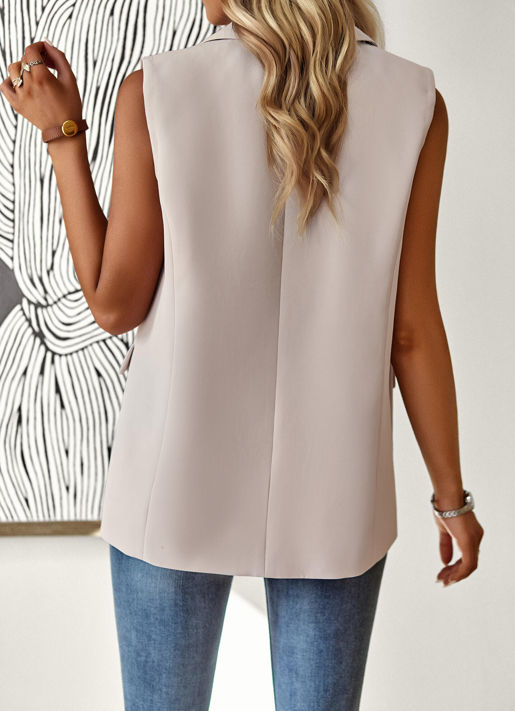 Radford Blazer Vest - Taupe