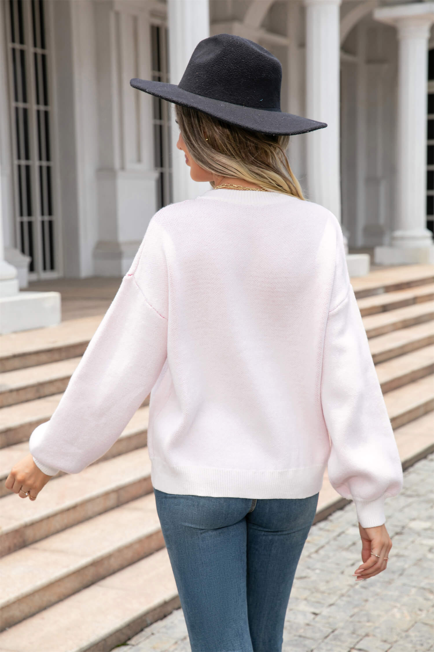 Pump My Heart Knit Sweater - White