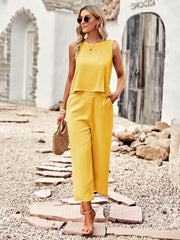 True To You Linen Sets - Yellow
